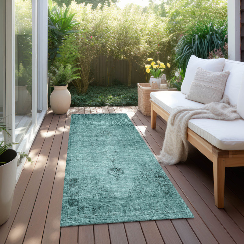 Tapis intérieur / extérieur Nayelin, Tapis de couloir 2 pi 3 po x 7 pi 6 po