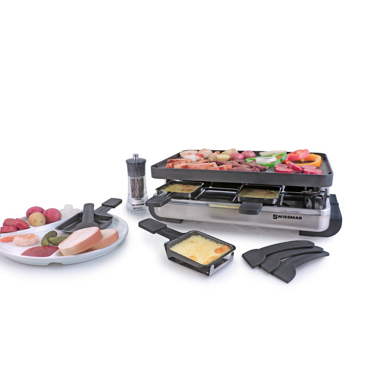 Stelvio Raclette Party Grill with Reversible Cast Aluminum Grill Plate