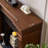 Wlanut Solid Wood Freestanding Fireplace