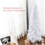 Arbre de Noël mince de 7 pi, 818 pointes, plastique, style artificiel blanc
