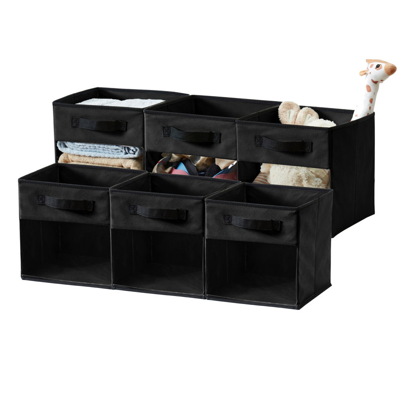 Ensemble de cubes en tissu, Noir, 13 po x 13 po x 13 po
