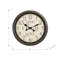 Horloge murale 16 po, brun antique, transitionnel | Idée cadeau