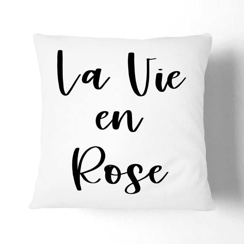 Square Cushion, 55cm H x 55cm W x 20cm D, Black