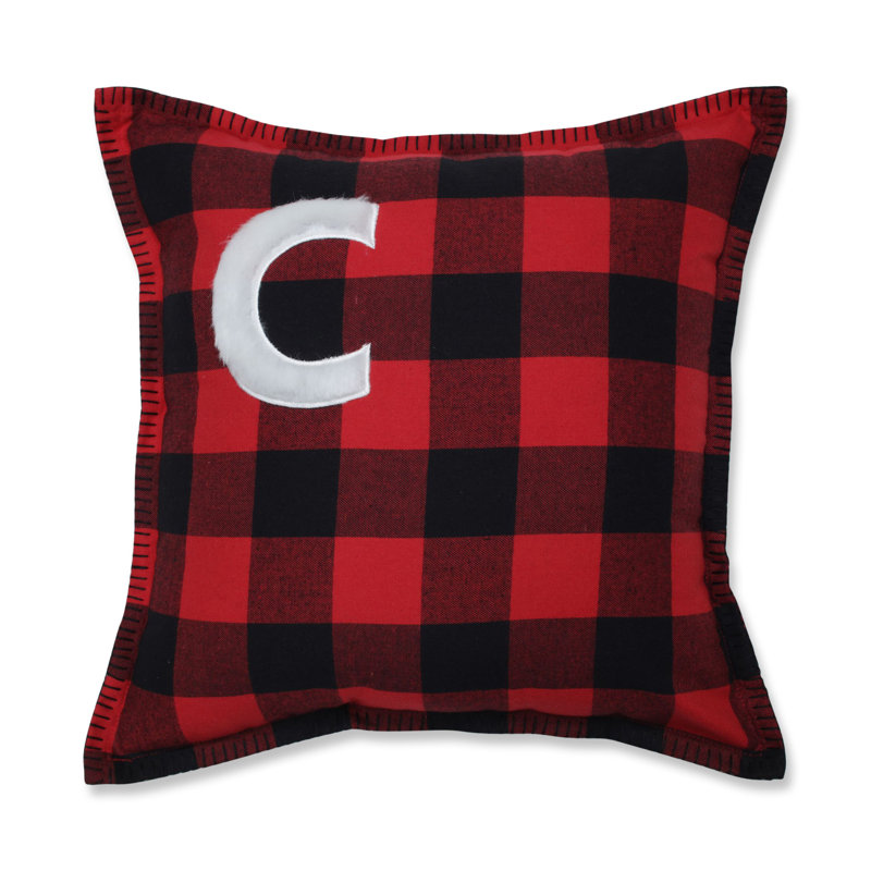 Plaid Reversible Throw Pillow, C