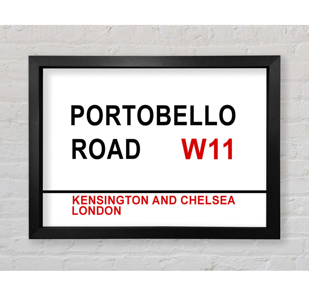 Portobello Road Schilder Gerahmter Druck