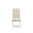 3 Piece Dining Room Table Set Contains a Round Kitchen Table with Pedestal and 2 Light Beige Linen Fabric Parson Dining Chairs, Linen White-1670805590-1670805591