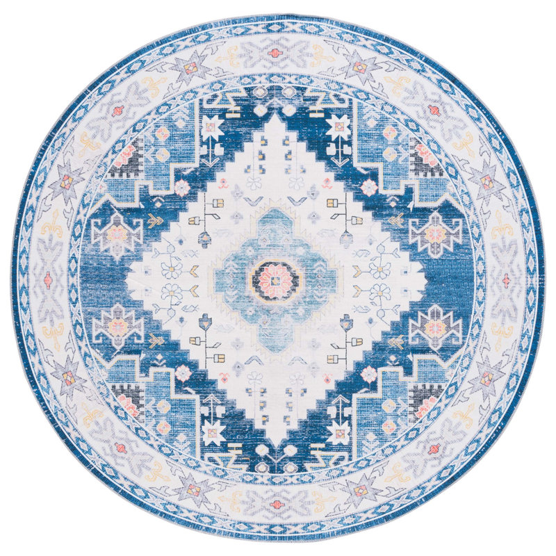 Arizona Performance Machine Washable Oriental Rug, Round 6'
