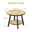 Table de bout ronde 23,6 po avec tablettes à 4 niveaux et 2 niveaux pour le salon et la chambre à coucher-563021874