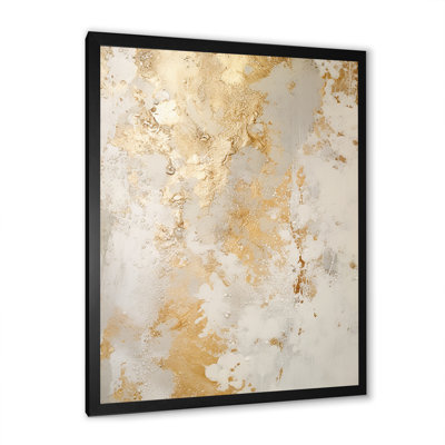 Fizzs beige et or fantaisie - art mural abstrait