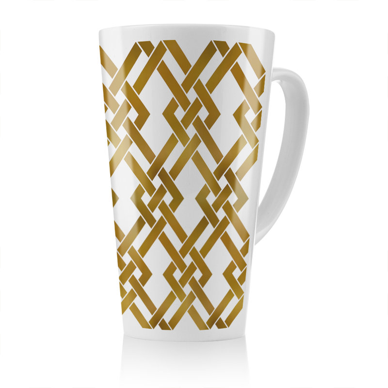 Geometric Chain Latte Mug