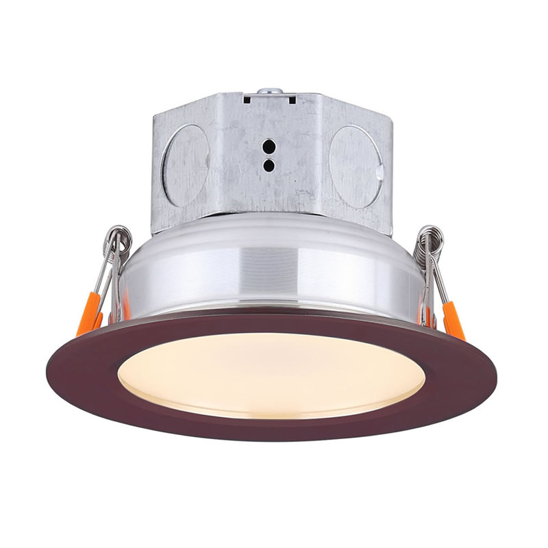 5.5'' 10 Watt Dimmable Air-Tight LED Canless Recessed Lighting Kit, Bronze