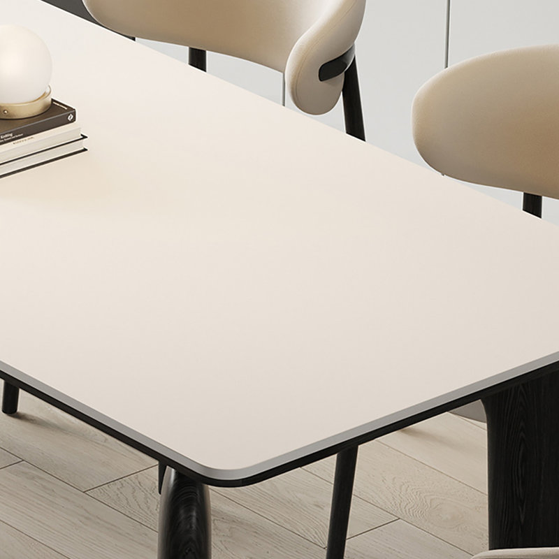 Table de salle à manger Dicie Rock avec simplicité rétro française, H 29,5 po x L 63 po x l 31,5 po