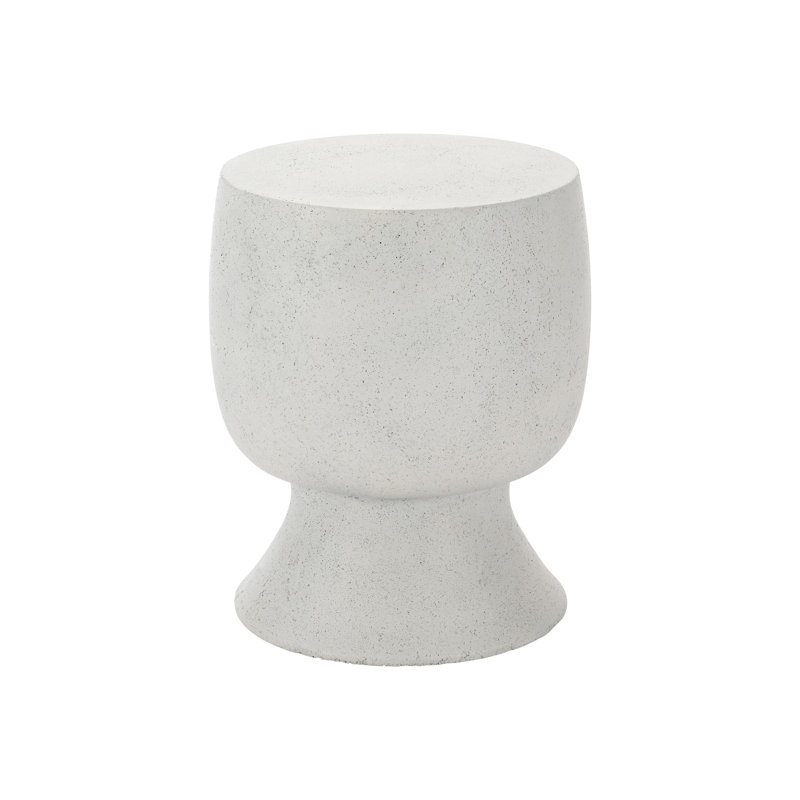 Sayle 20" Round Cast Concrete Gray Side Table