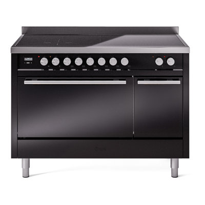 Cuisinière à induction ILVE Professional Plus II Series 48 po avec 6 éléments à induction (porte pleine)