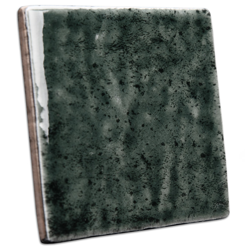Menorca 4 In. X 4 In. Ceramic Wall Tile, Forest Black