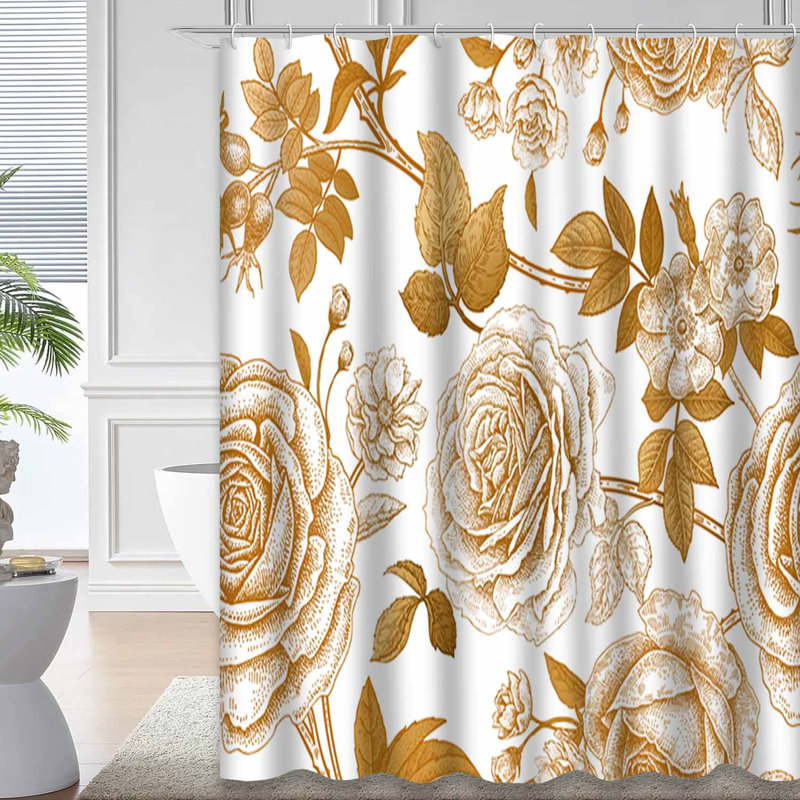 Rideau de douche Water Floral, L 72 po x l 84 po