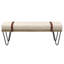 Banc d'appoint rembourré beige