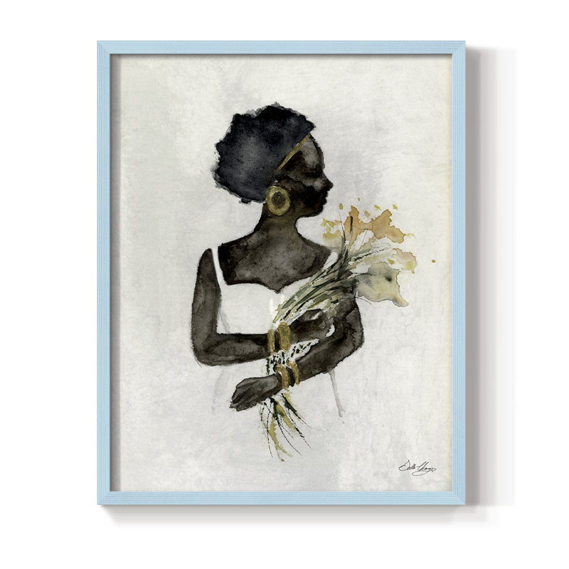 Soul Soul I, reproduction encadrée - bois massif, H 11 po x l 9 po, Bleu