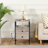 Pake 2 - Drawer 23.6" Tall Iron Nightstand with Storage and Built-In Outlets-94716331-132363138