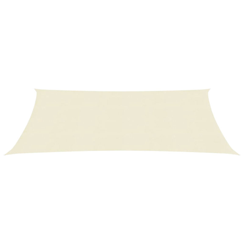 Aubry 4m x 5m Rectangular Shade Sail, Cream, 4m x 5m