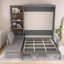 Grand lit escamotable tout-en-un avec canapé et tablettes-83910598