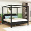 Lit plateforme à baldaquin en bois avec tête de lit-2069348484-2069348505