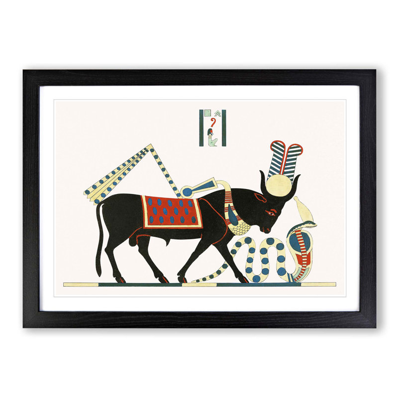 The Apis Bull by L. Dubois - Picture Frame Graphic Art Print, 50cm H x 76cm W x 2cm D, Black