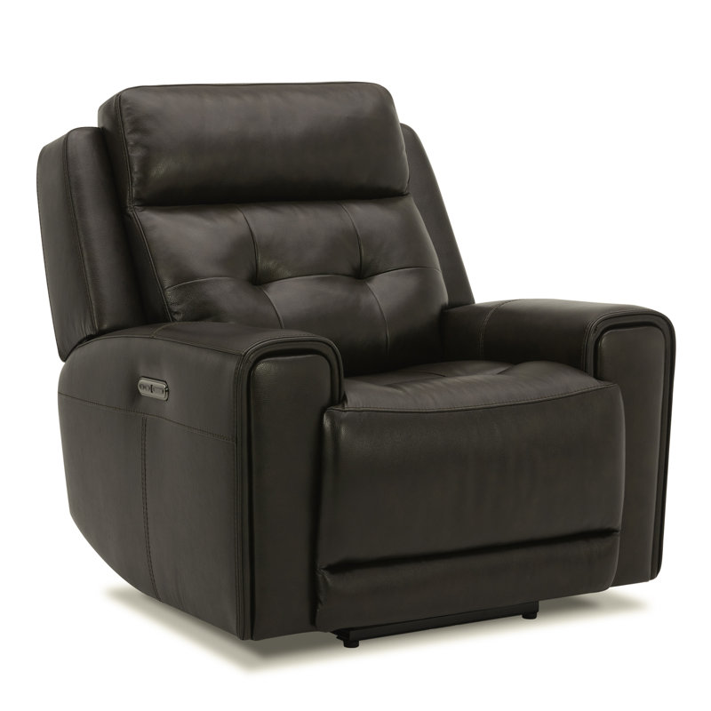 Iavor Leather Power Recliner, Dark Brown