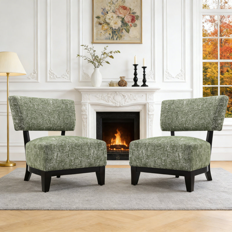 Fauteuil d'appoint 2 pièces, Vert