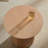 17.71 Inch Round Fluted Side Table Circle Small Accent Table   Mid Century  Circle Bedside Table