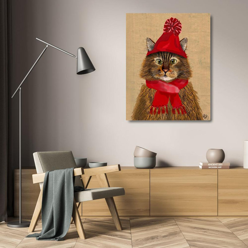 Art sur toile tendue Trinx Fab Funky Gallery, titré: Maine Coon Cat