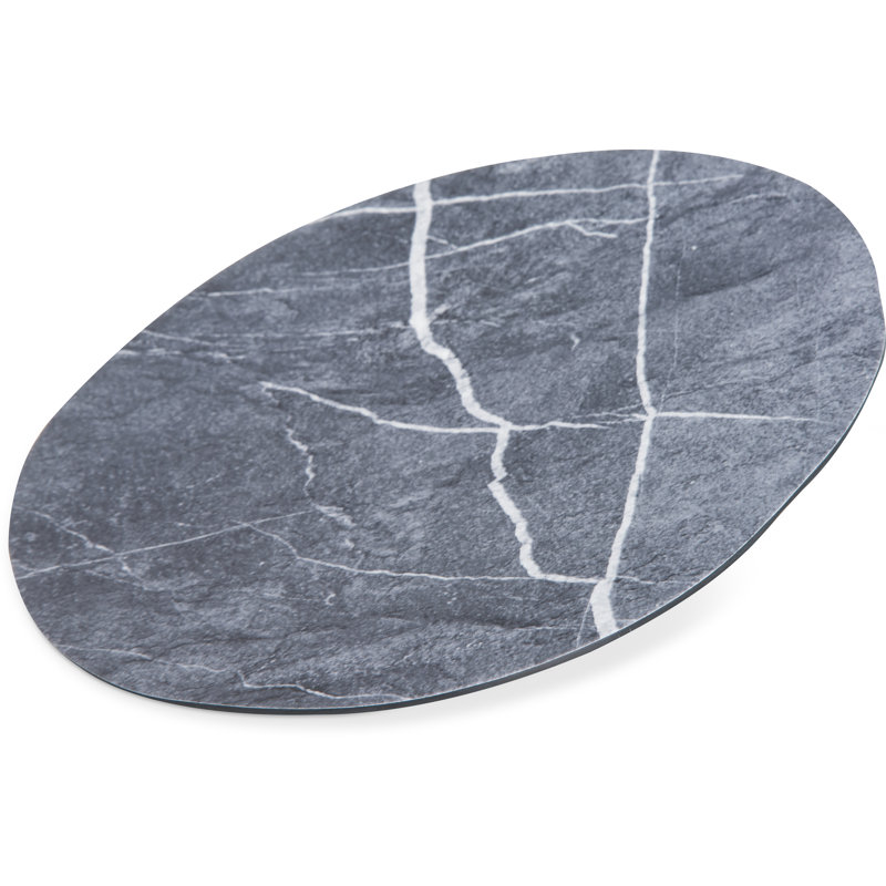 Melamine Rimless Plate 9", Cement, 12 Pack, Stone