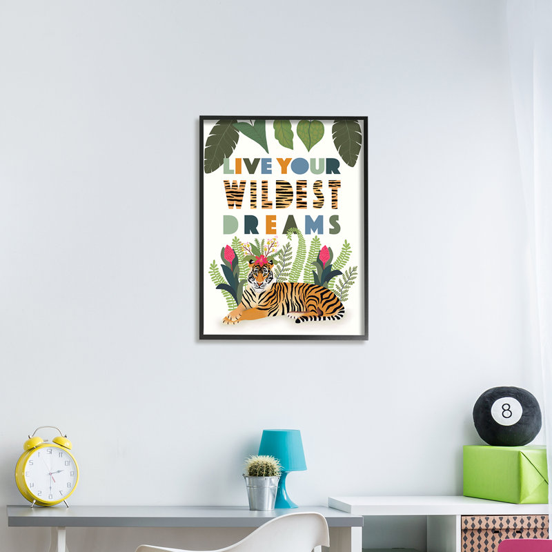 Live Your Wildest Dreams - impression, H 14 po x l 11 po x P 1,5 po, Giclée encadrée noir minuit
