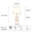 Lampe de table moderne en céramique avec abat-jour en tissu et ampoule 3 couleurs Modern