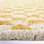 Tapis à poils longs moutarde / crème à carreaux Walker