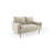 Bellinger 58" Velvet Square Arms Tufted Seat Golden Metal Feet Loveseat-994561886