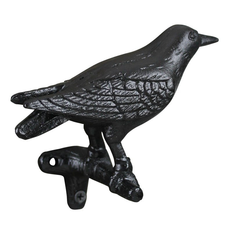 Crow On Twig, Cast Iron