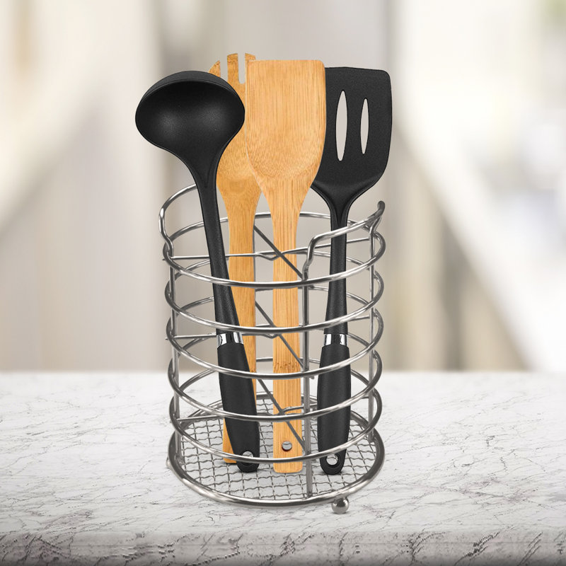 Stainless Steel Oval Utensil Crock