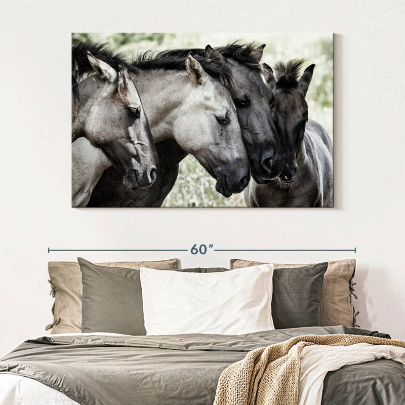 Van Den Four Konik Horses, 34" H x 51" W