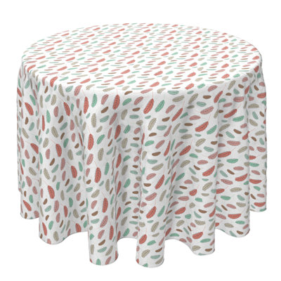 Round Geometric Cotton Twill Tablecloth