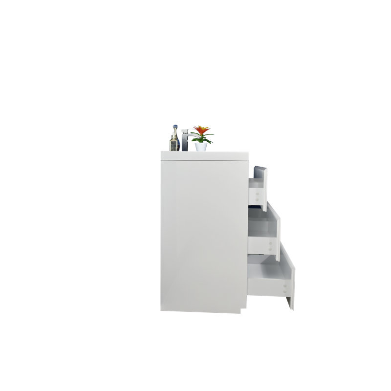 Ensemble de meuble-lavabo simple 59 po Hargrave, Blanc très luisant