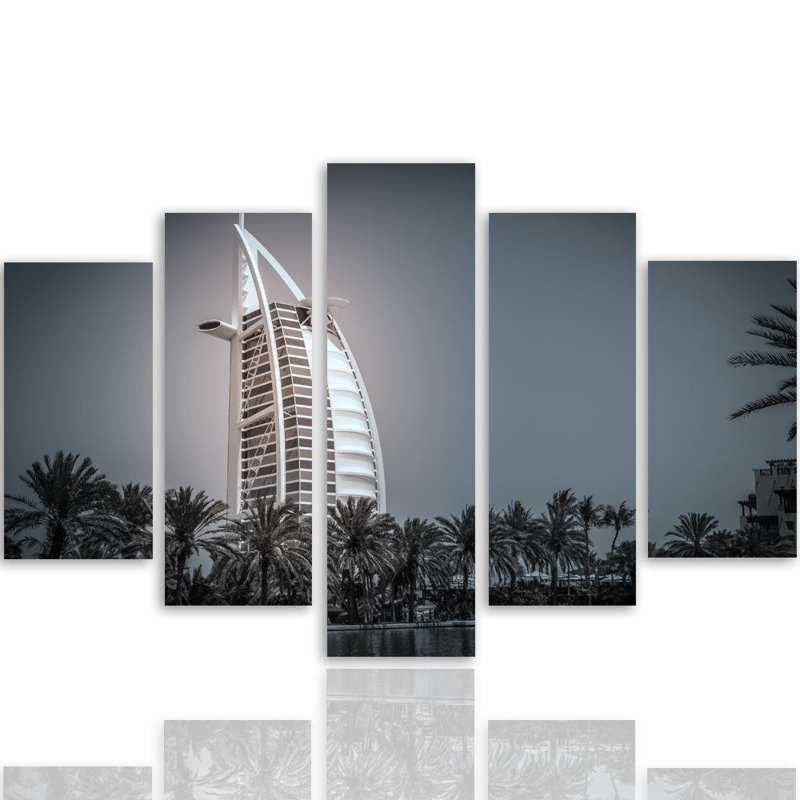 Dubai Hotel - 5 Piece No Frame Print on Canvas, 70cm H x 100cm W