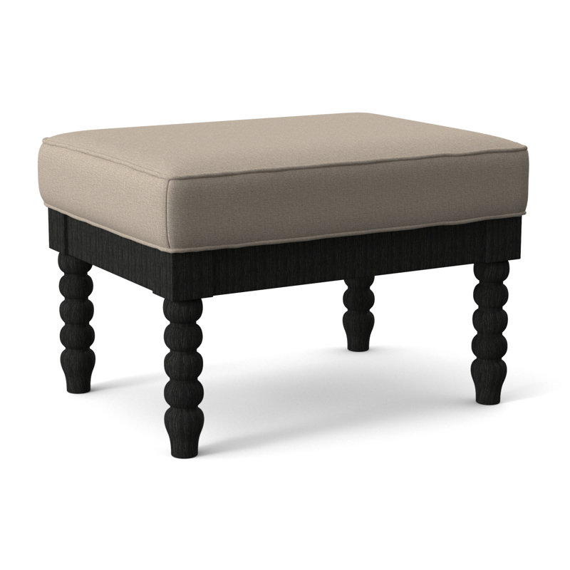 Repose-pieds Louisa, Finition noir antique, Performance Crypton coquille d'œuf; 0884-93