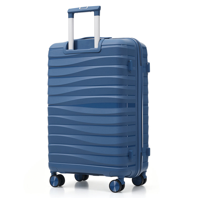 Ensemble de valises de voyage PP, ensemble de valises 3 pièces avec roulettes pivotantes à 360 ° PP, Bleu