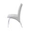 Ensemble de 2 chaises d'appoint en cuir synthétique blanc et finition chromée