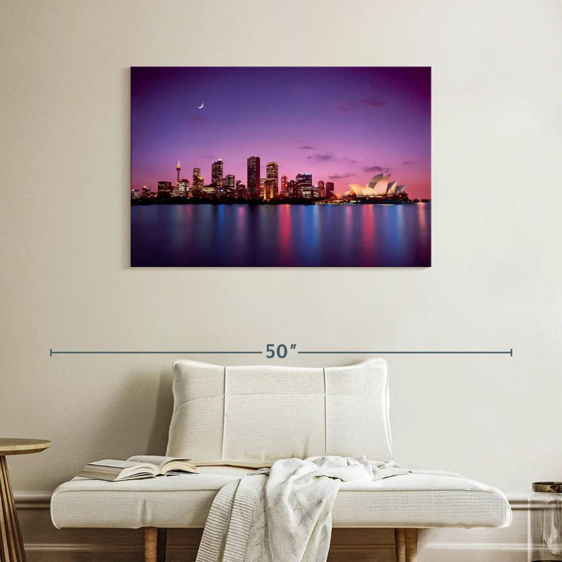 Skyline de nuit Sirci Sydney, H 26 po x l 39 po