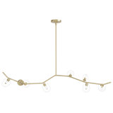 8 - Light Unique / Statement Modern Linear Chandelier