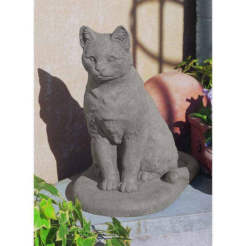 Garden Cat Statue, Graystone