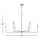 Alysa 6 Light Metal Dimmable Chandelier