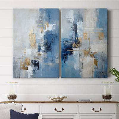 ABSTRACT Series Dxxvi - Toile tendue avec châssis de qualité supérieure - Prêt à être accroché